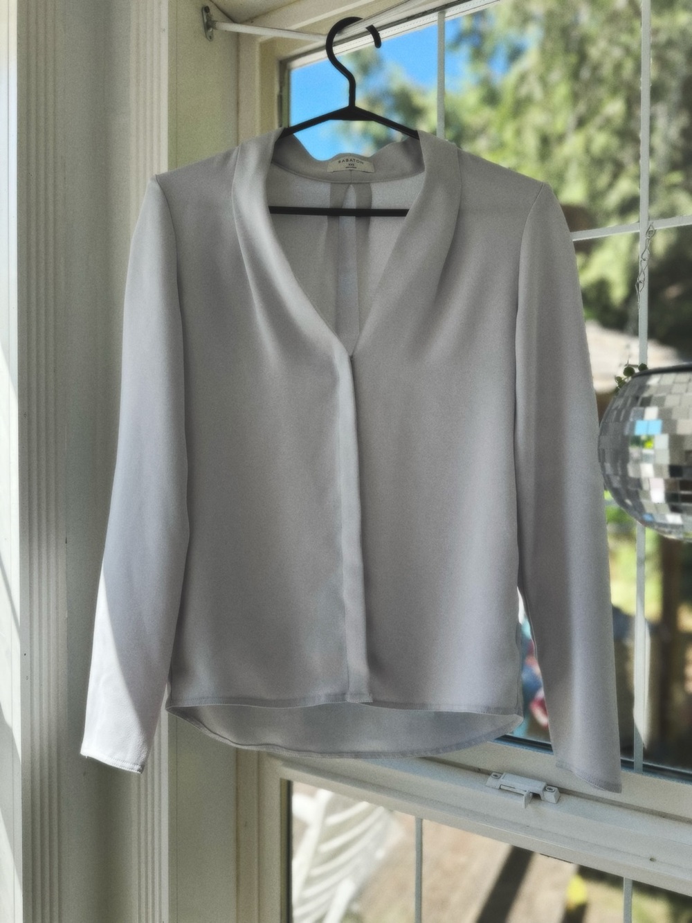 Babaton Power Blouse - Powder Grey - XXS